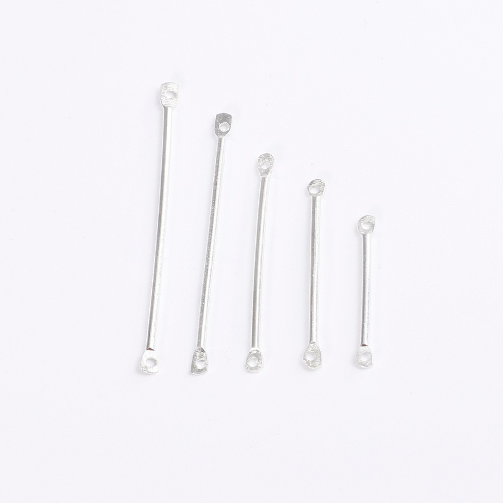 50 PCS Gold Rhodium Color Two Hole Connecting Rods Earrings Finding For Korea Minimalist Geometric DIY Handmade Accessories