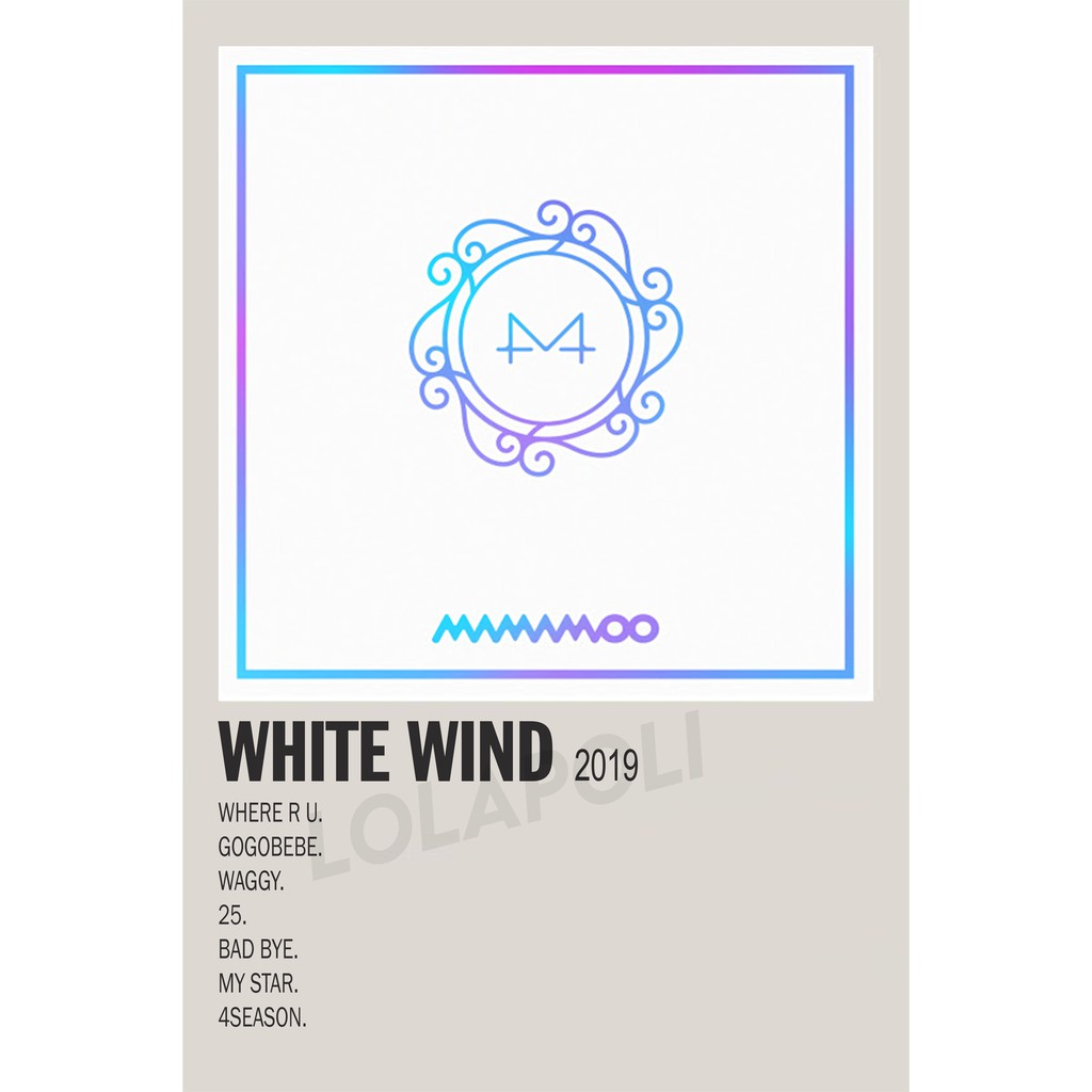 Poster Cover Album K-Pop White Wind - Mamamoo