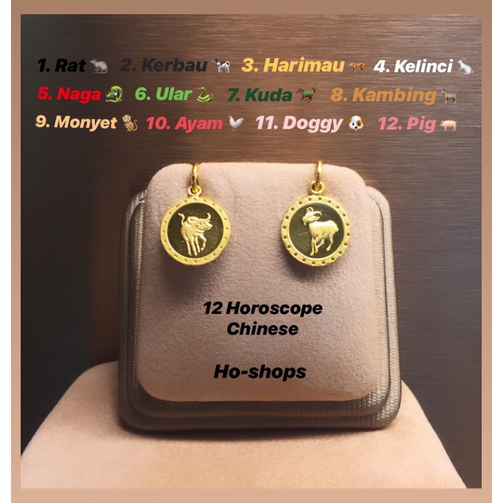 Liontin Shio Mas Kuning 24K 99.99% Hongkong Internasional Asli Emas