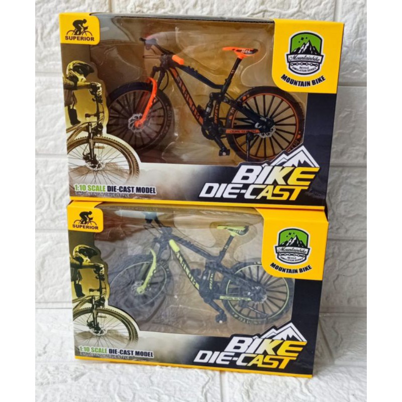 Miniatur Sepeda Gunung MTB Diecast Mini Finger Sepeda Skala 1:10