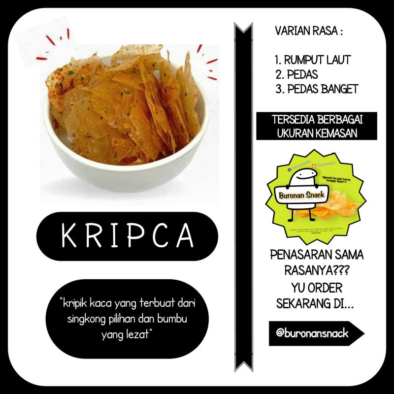

Kripca Kripik Kaca Pedes griuk Asli Majalengka