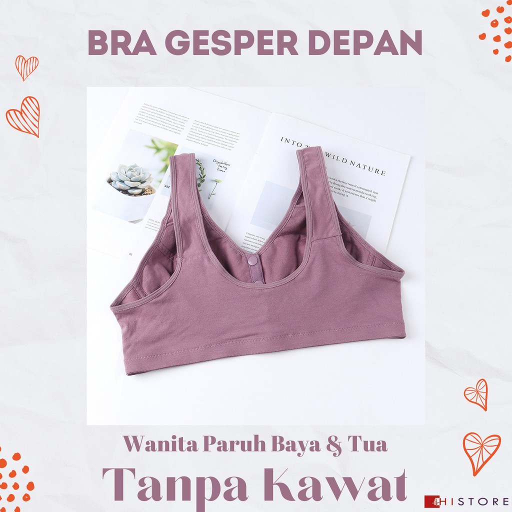 [HI] Bra Seamless Push Up Nirkabel Gesper Depan 2081 Wanita Paruh Baya dan Tua