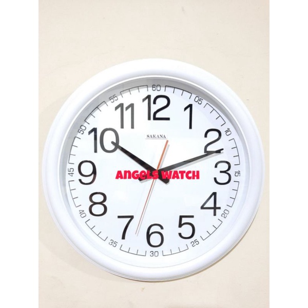 angelswatch jam dinding jumbo diameter besar 45 cm sakana  073 original include baterai