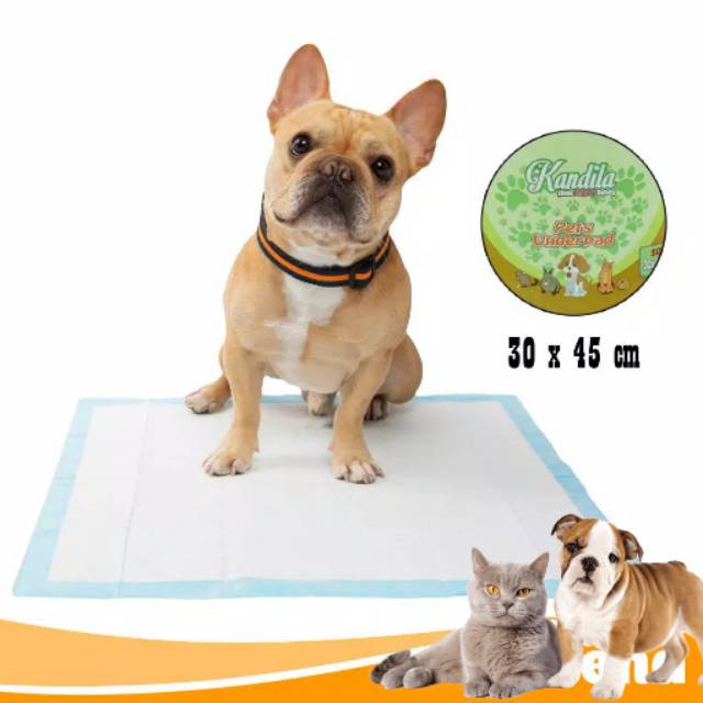 TRAINING PAD UNDERPAD Kandila 45 x 60 dan 30 x 45 Alas kandang pipis Anjing Kucing Kelinci Hamster