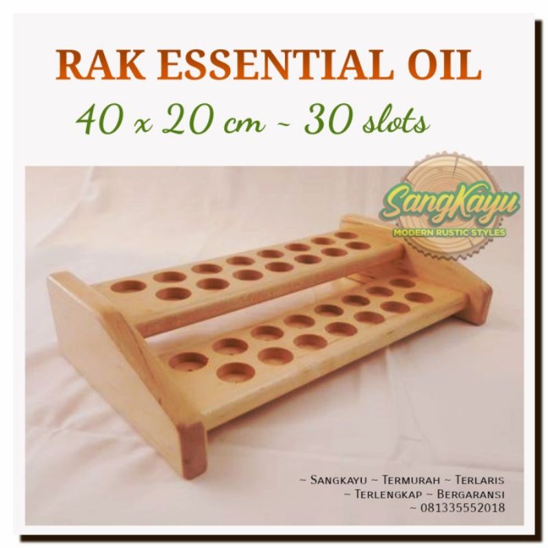 Rak oil kayu essential oil 30 slot air humidifier essentials oils rack