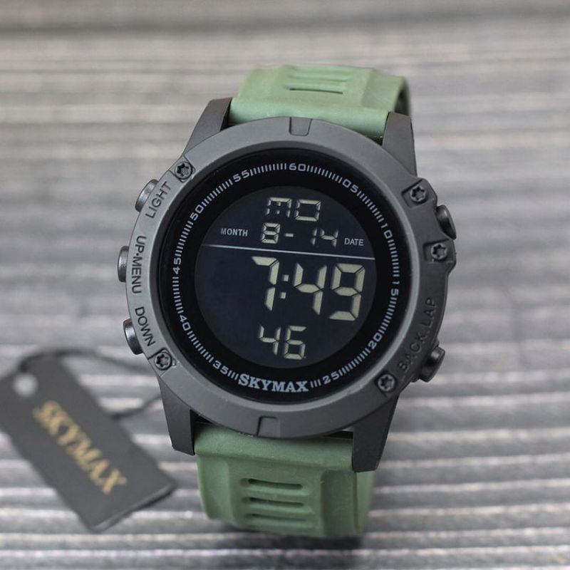 Besst Seller!!! Jam tangan Pria Skymax Original Anti Air Bisa Bawa BERENANG_JAM Tangan Pria Digital Strap Rubber Standar Militer_jam tangan Pria SPORT 30 ATM COD