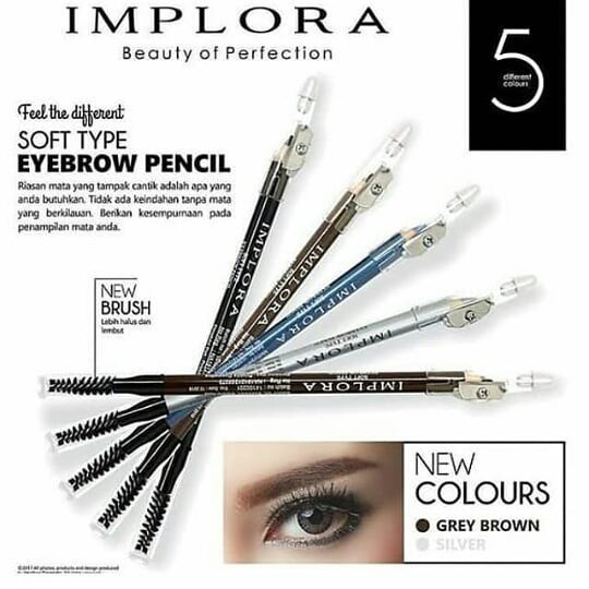 `ღ´ PHINKL `ღ´ ɪ ᴍ ᴘ ʟ ᴏ ʀ ᴀ Implora pensil alis plus sikat dan asahan waterproof eyebrow pencil celak