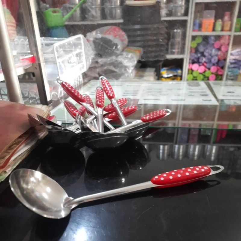 Irus Stainless Sendok Sayur Polkadot