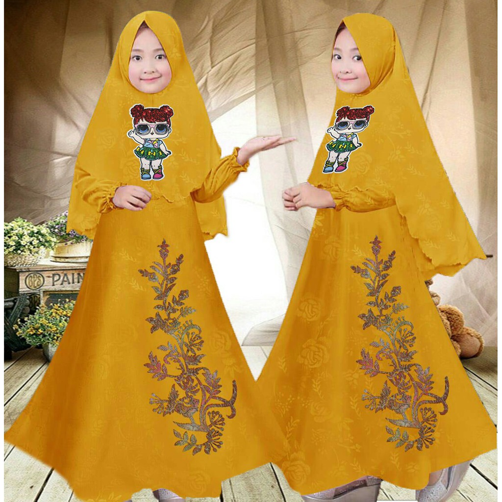 HOPYLOVY - Gamis LED Anak Bunga Usia 8 9 10 tahun