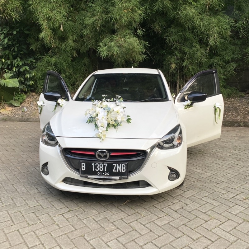 Bunga dekorasi mobil pengantin wedding car anggrek premium mewah murah