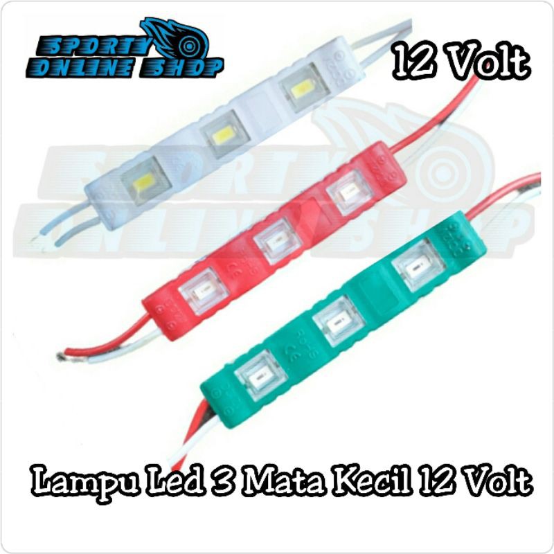 Lampu Led 3 Mata Kecil 12 Volt