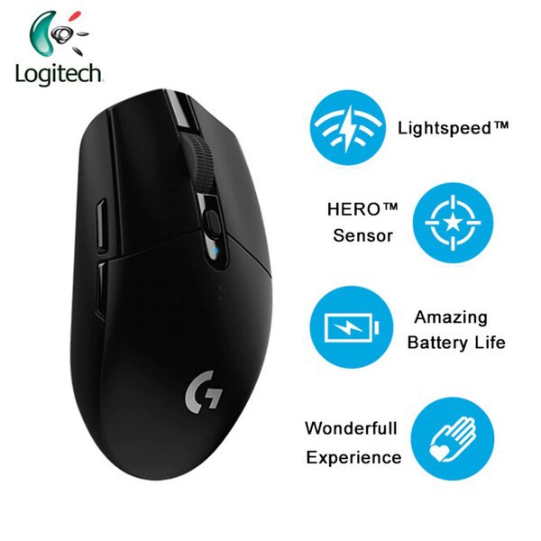 Mouse Logitech G304 Wireless - Gaming - Lightspeed - Black White - Ori
