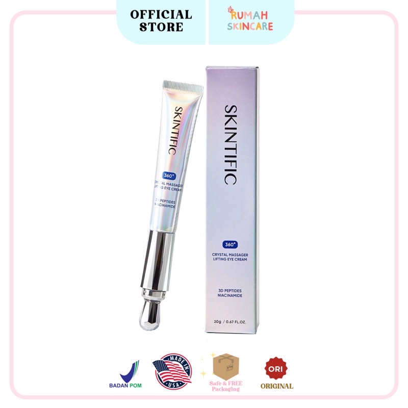 SKINTIFIC - 360 Crystal Massager Lifting Eye Cream 20 gr BPOM
