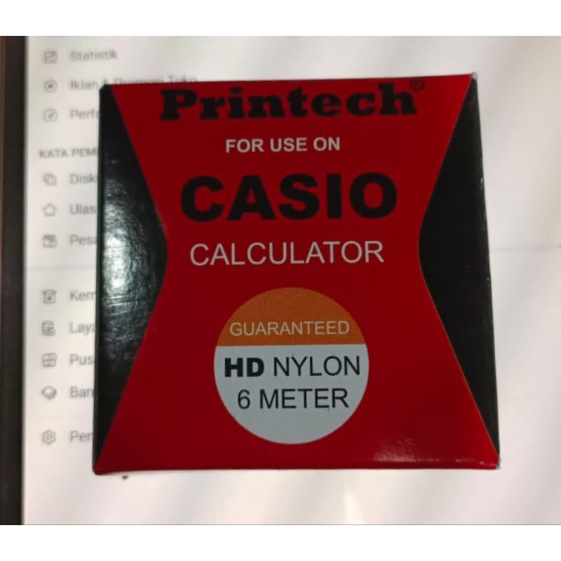 

PRINTECH PITA KALKULATOR CASIO 6 METER HD NYLON