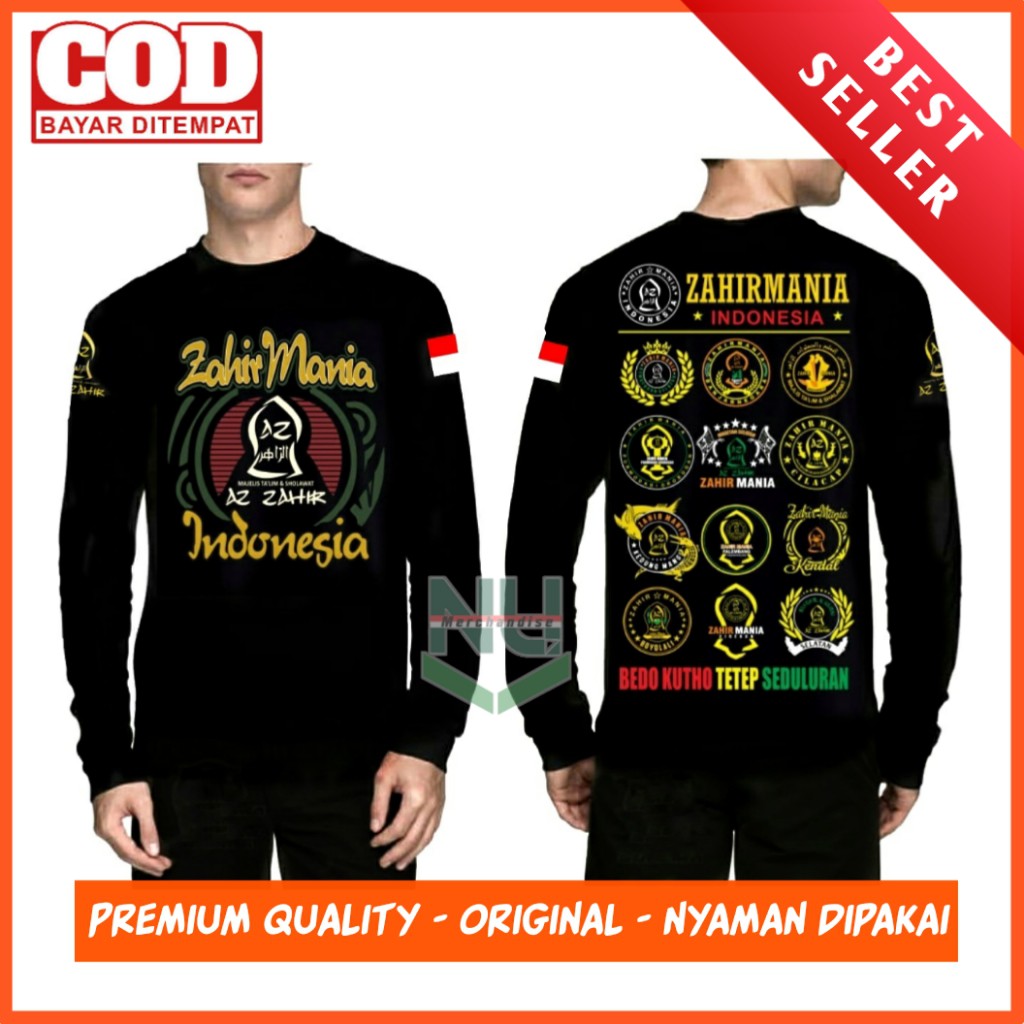 Kaos Zahirmania Lengan Panjang/Kaos Azzahir Lengan Panjang/Kaos Azzahir Az zahir Nusantara Murah
