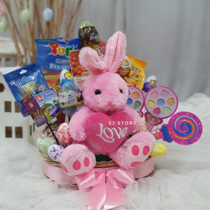 

Easter bunny egg candy hampers kado hadiah boneka kelinci anak gadis
