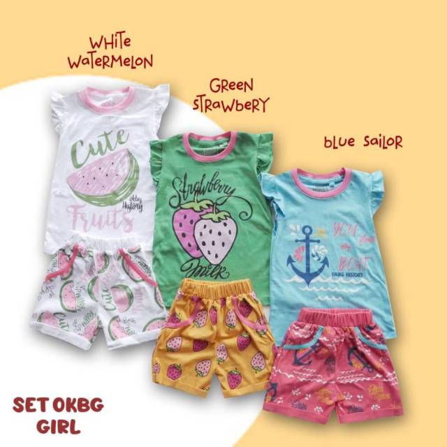 Set OKBG Girl Setelan Baju Anak Perempuan