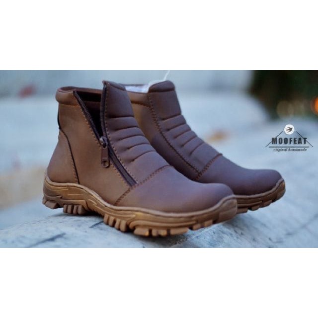 Sepatu Safety Boots Variasi Zipper Pria