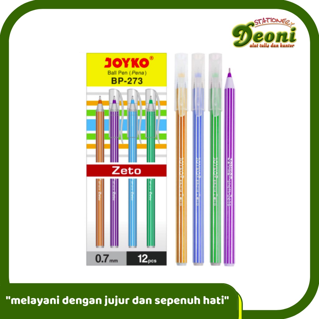 

JOYKO BP-273 Gel Pen / Pulpen / Pena 0.7mm Hitam Maze