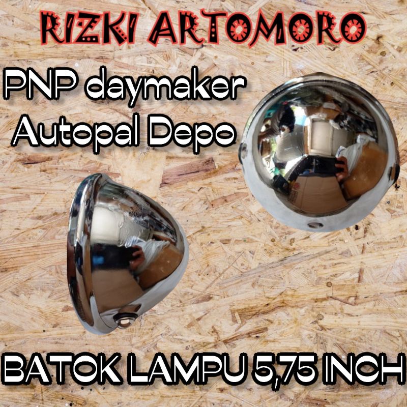 Batok lampu pesek jute daymaker depo autopal 5,75 inch besi import