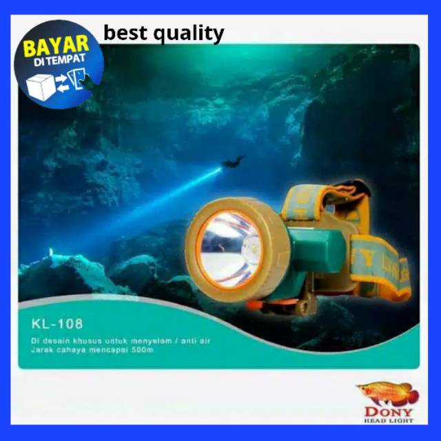 Senter kepala original dony KL 108 cahaya putih murah