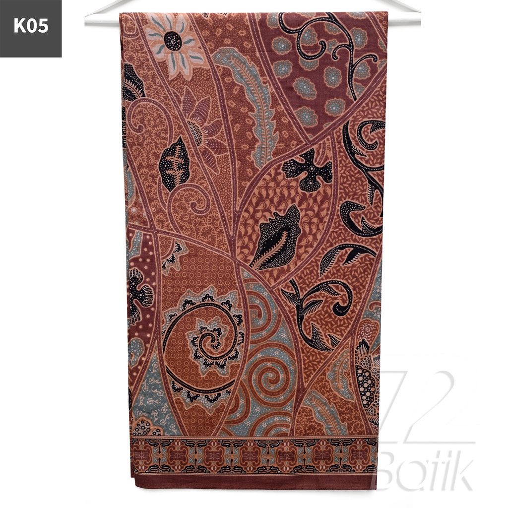 KAIN BATIK PREMIUM Bahan Katun Motif Kembang Bali Warna Merah 721214 Cap 72 Jarik Jarit Samping Kebat Panjang Batik Katun Modern Premium Bahan Seragam Batik Pernikahan Kantor Keluarga Murah Kamen Jadi Batik Bali Lembaran