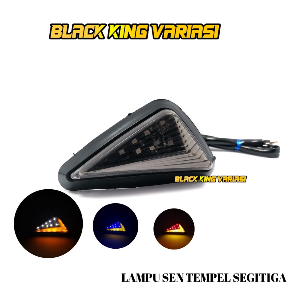 Sein Tempel LED Lampu Sen Tempel Segitiga Lampu Sen Vering Ninja R15 PCX KLX Vario Beat Lampu Sen LED