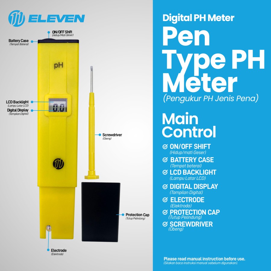 Alat Ukur PH Air Hidroponik - pH Meter digital tester asam basa cairan