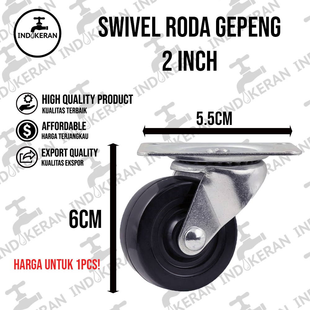 INDOKERAN - Roda Gepeng Kursi Caster - 1 Pcs - High Quality