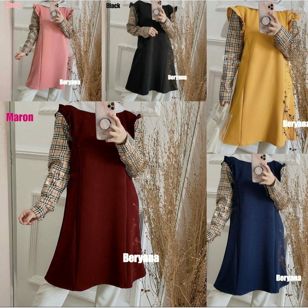 FWG - TUNIK BERYANA / TUNIK JUMBO WANITA / ATASAN TUNIK WANITA TERBARU / BAJU WANITA TUNIK