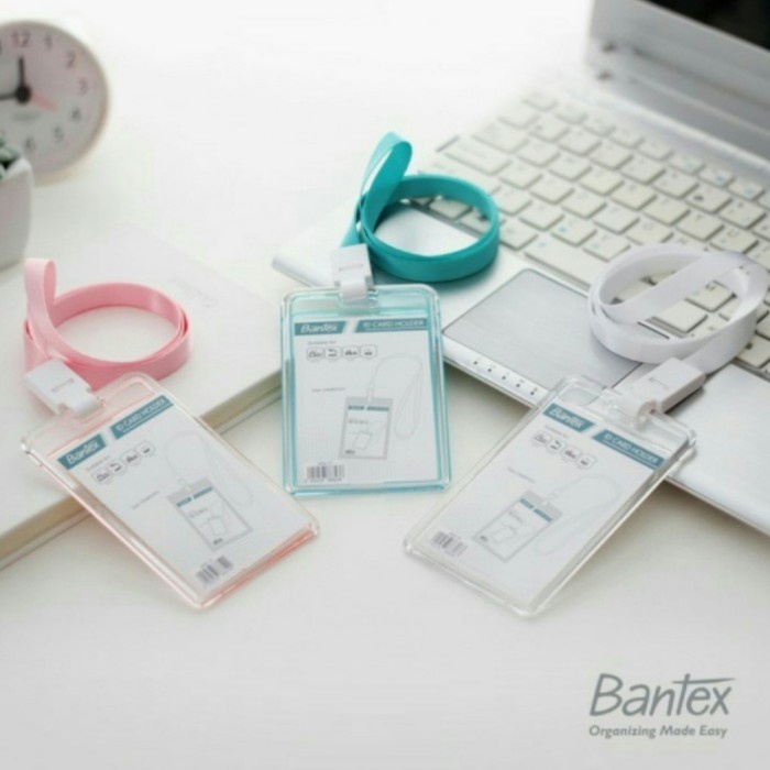 

Trendi Bantex Transparent Id Card Holder Lanyard Potrait Bagus