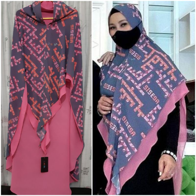 sisesa khimar berkha vol 7 grey pink