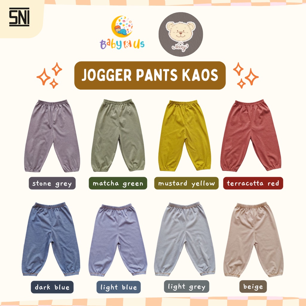 Jogger Pants Nary - Celana Panjang Jogger Kaos Anak 1-3 tahun