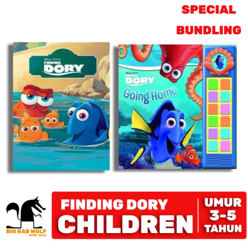bundling sound book dory going home dan buku cerita hard cover