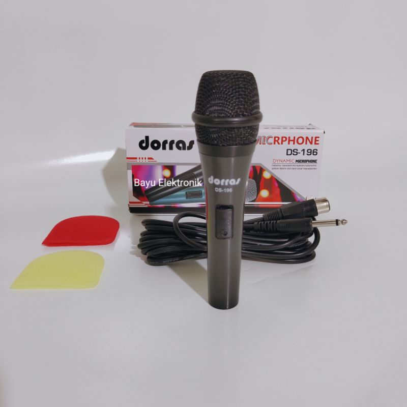 Mikrofon Karaoke Dorras DS196 Dynamic Microphone Kabel Panjang 5 Meter
