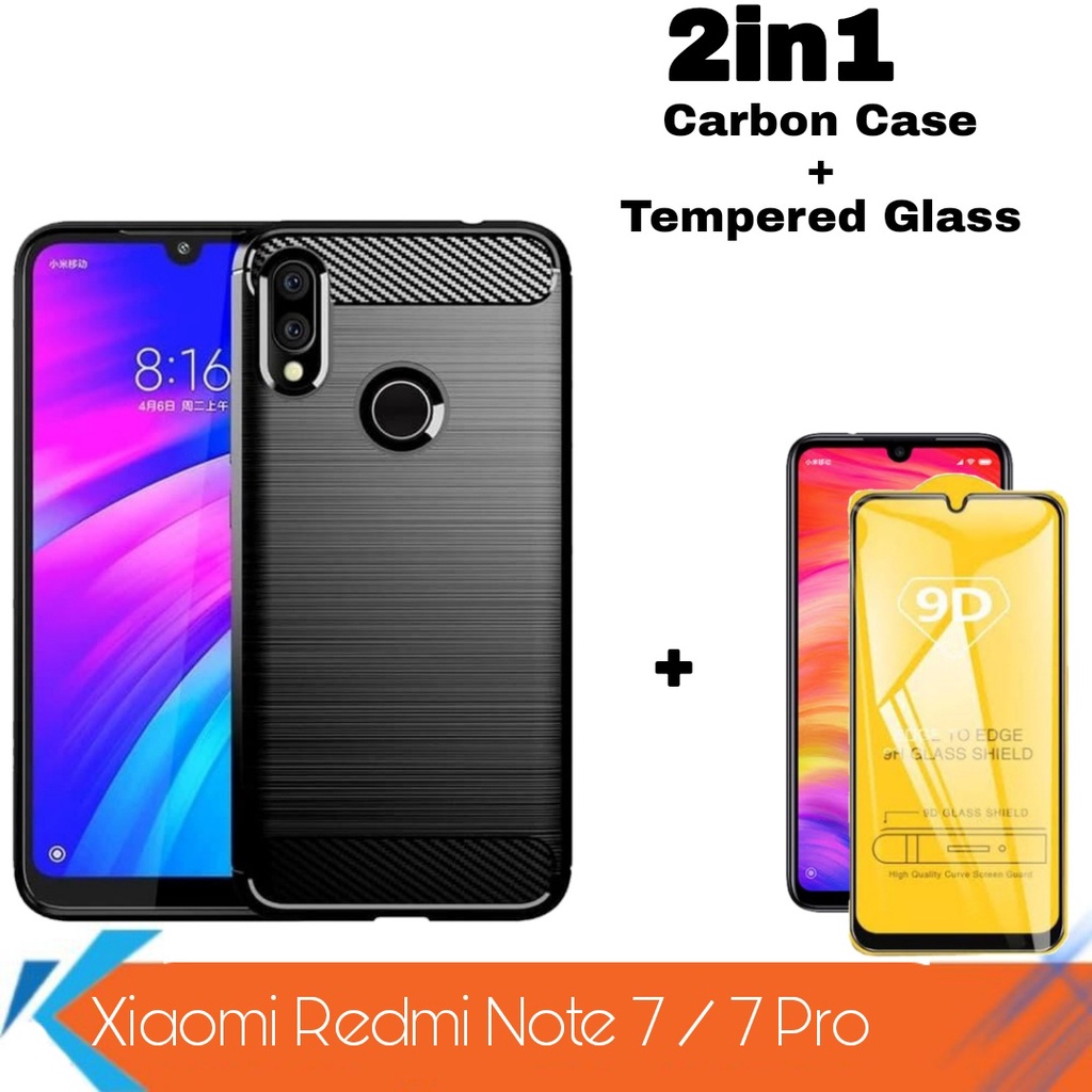 Case Xiaomi Redmi Note 7 Pro Redmi Note 7 Softcase Carbon Fiber Casing Xiaomi Redmi Note 7 Redmi Not