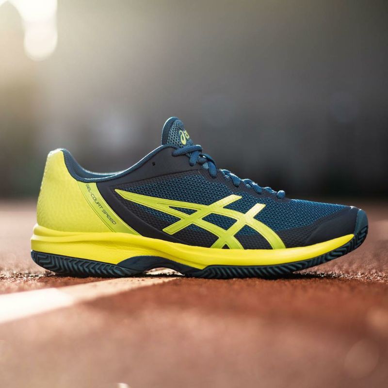Sepatu Tenis Tennis Asics Gel Court Speed Green Yellow Original