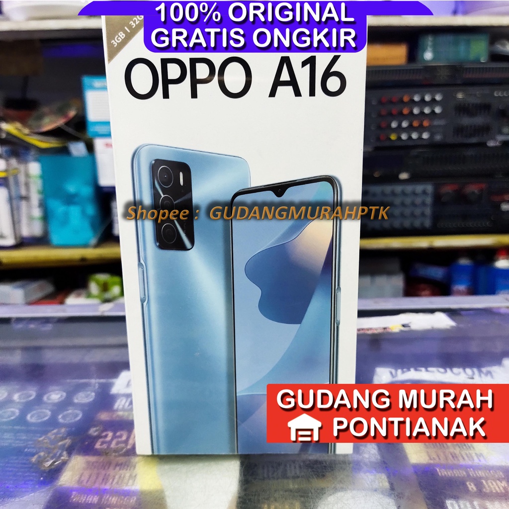 OPPO A16 3 GB / 32 GB GARANSI RESMI HP handphone 3/32