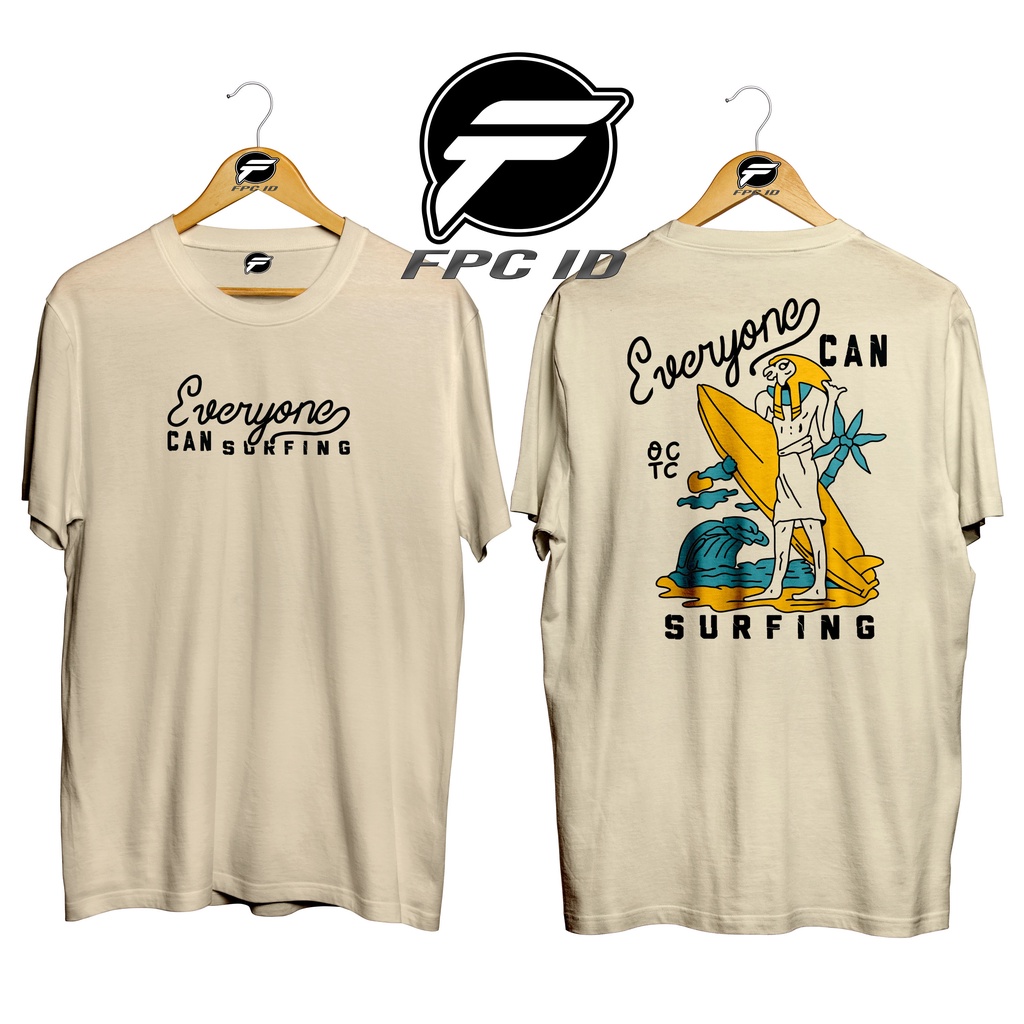 Kaos Surfing Everyone Can Surf Cotton Combed 30s Premium