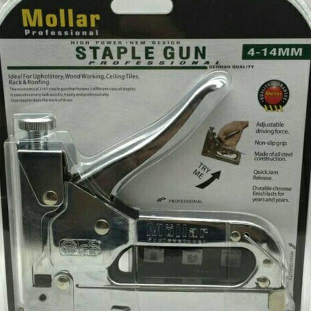 

[PRODUK PE7] Staple Gun Tembak Tacker Staples Stepler Hekter mollar 3in1 jok kulit kardus 7EJ