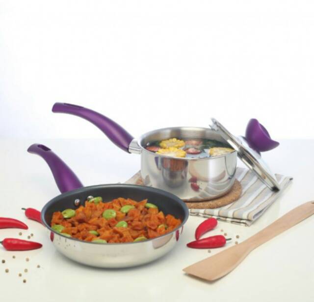 Dusdusan Value Kitchen set of 3, Set Peralatan Masak Basic, Wajan & Panci