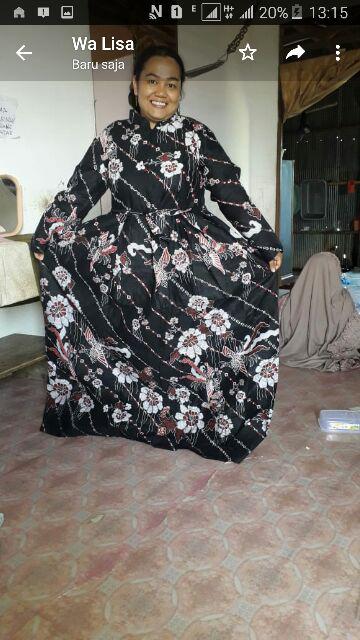 Gamis Batik Manggar, Padi,sekar,cantik,kubis,kipas,daun,kupu,nadine,gendis Gamisbatik Jumbo Ld 110cm