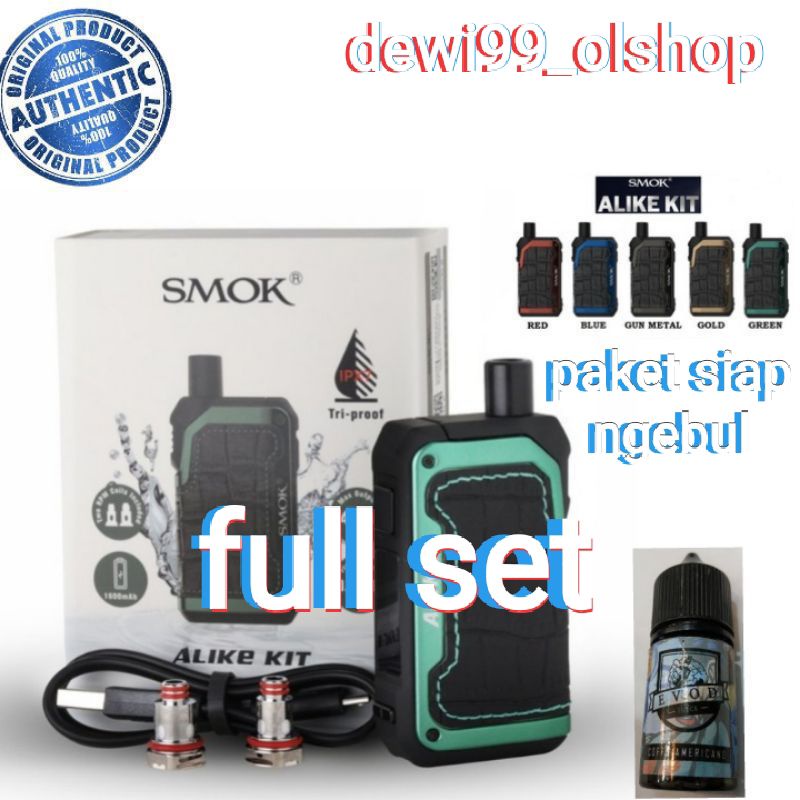 VAPOR VAPE SMOK ALIKE KIT 40W AUTHENTIC PAKET FULLSET