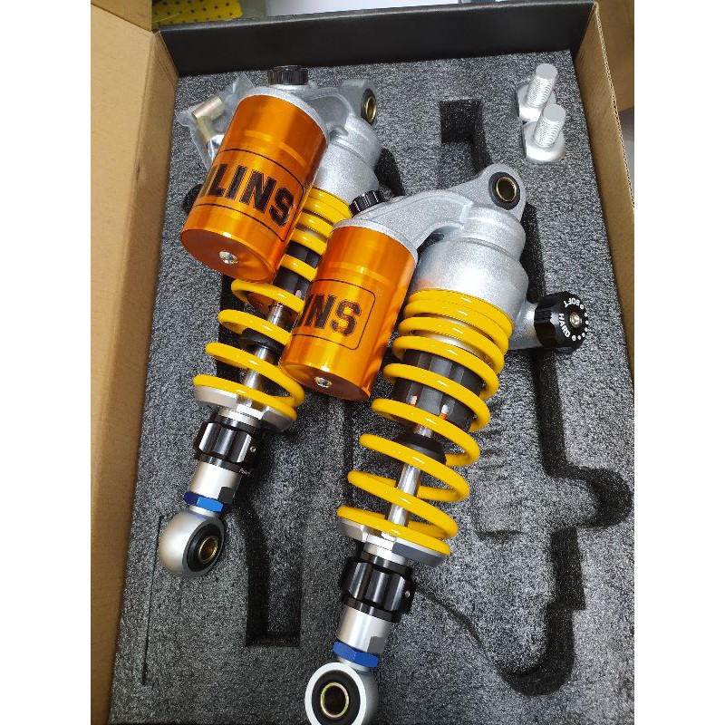 shockbreaker tabung atas model ohlins stel 280mm +kaki/pangkon buat aerox 155