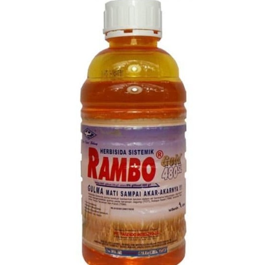 Herbisida Sistemik RAMBO GOLD 480 SL (1 liter)  Pembasmi Rumput sampai ke Akar