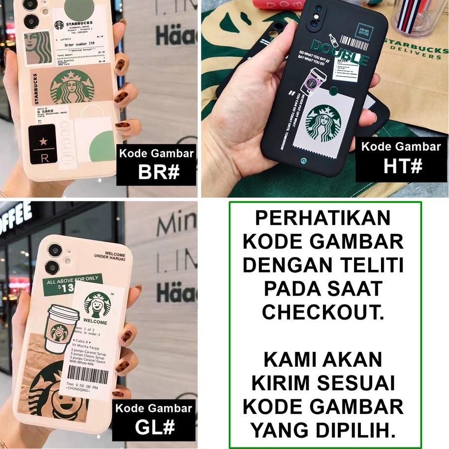Kekinian - Case Realme C2 C11 C12 C15 C17 C21 C25 5 6 7 8 Pro Starbucks Square Edge Soft Case .