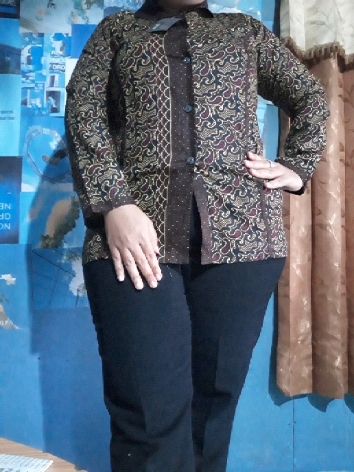 Atasan Batik Wanita Modern Kancing Depan Katun Halus, Jahit Rapih Original Batik Pekalongan