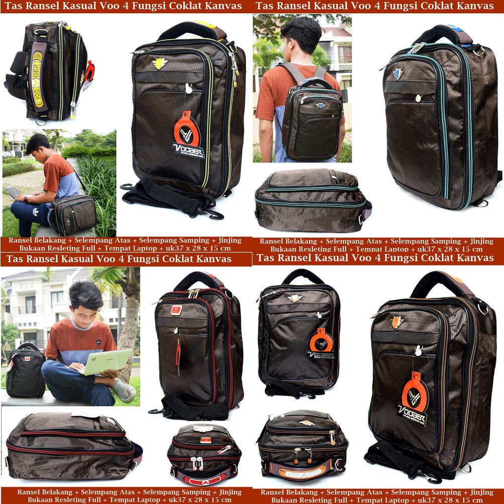 Tas 4in1 Fungsi Ransel  Kasual Vood  Coffee