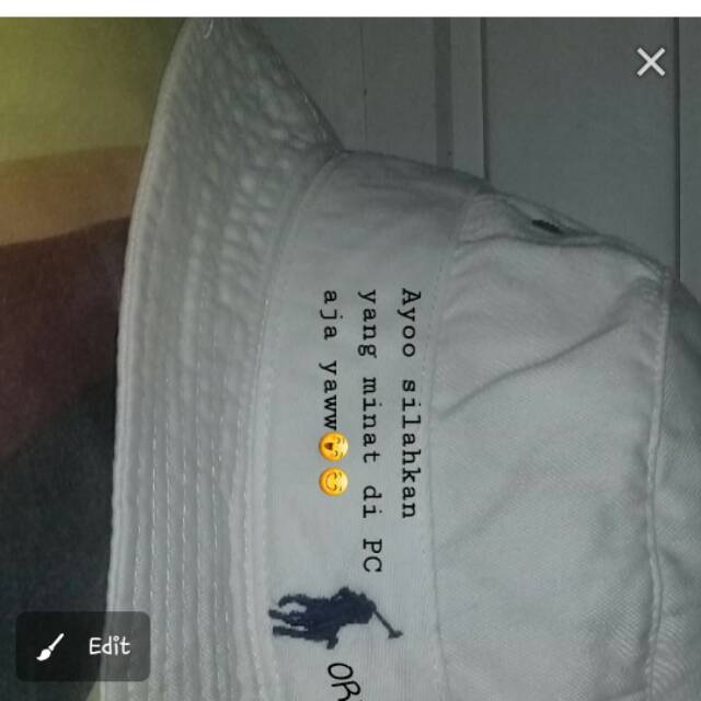 Topi Bucket Polo White ORIGINAL 100%