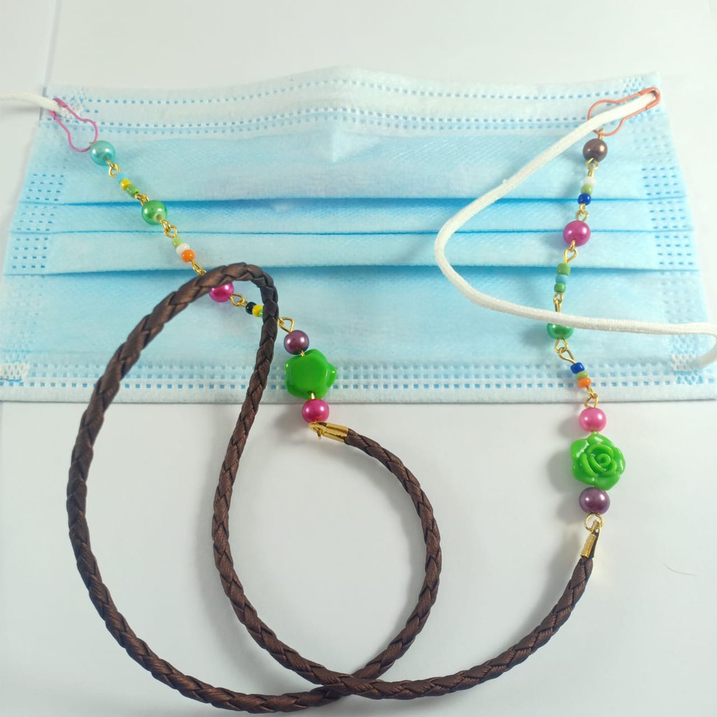 Kalung masker cute Chain Mask / Strap masker murah/tali rantai gantungan masker mutiara korea
